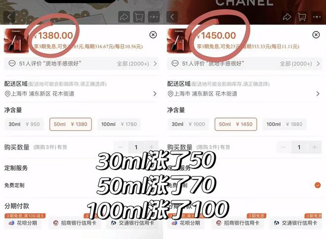 “镇宅香水”一夜上涨4460元 大牌化OB视讯妆品掀起涨价潮(图3)